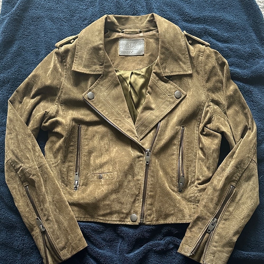 Brown Suede Moto Jacket